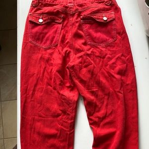 Red Mom jeans